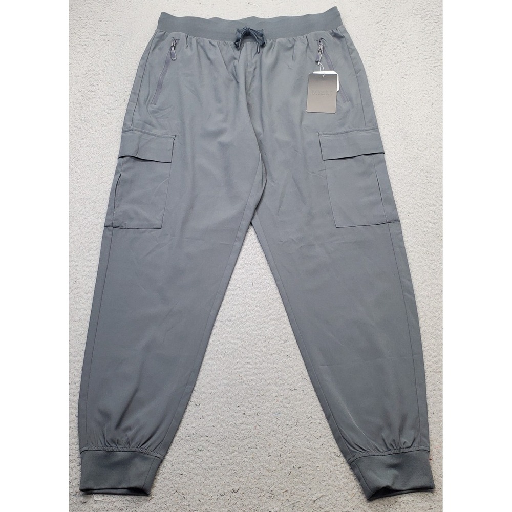 Libin Cargo Jogger Pants Mens Large Gray Waterproof Athletic Gym Hiking Outdoor